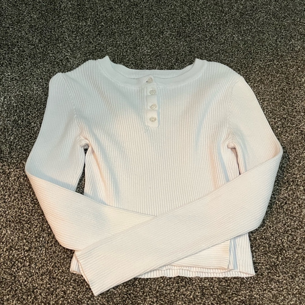 White long sleeve top